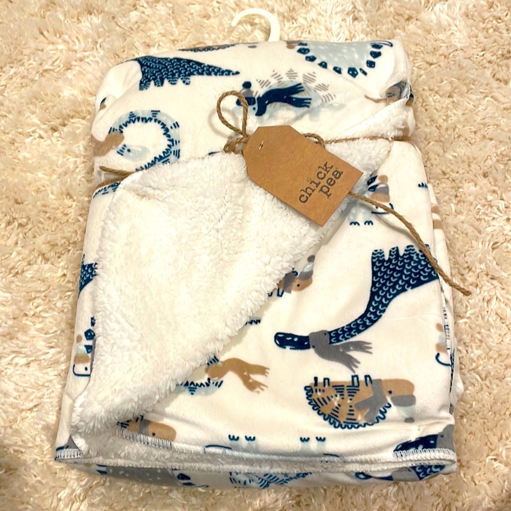 Baby boy dinosaur blanket. Never used